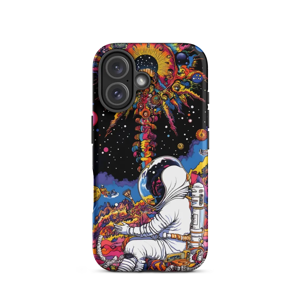 Cosmic Wonder: An Astronaut's Journey Through Color | Phone Case