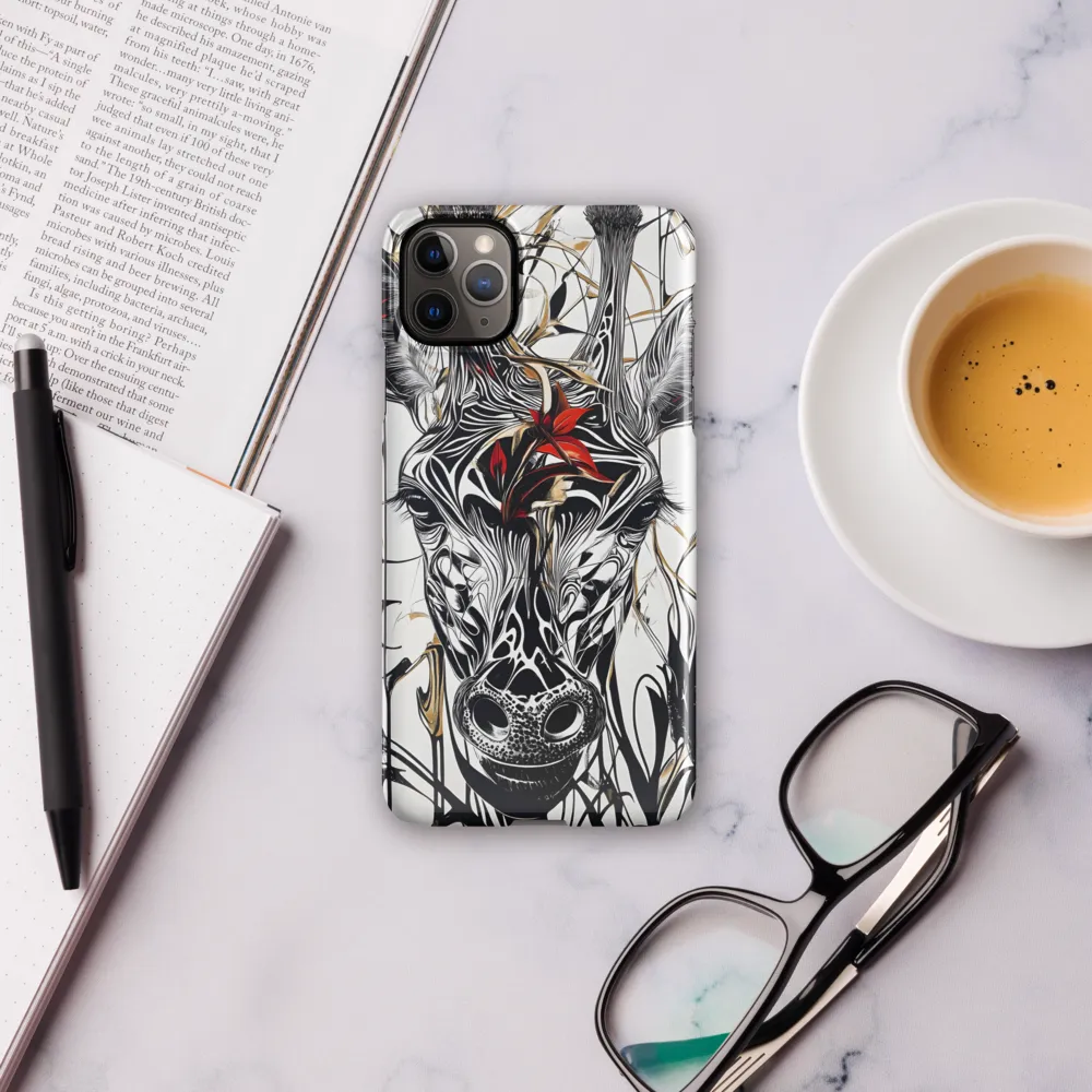 Floral Elegance: The Giraffe's Portrait | Phone Case |  11 Pro Max | Snap Case | Glossy