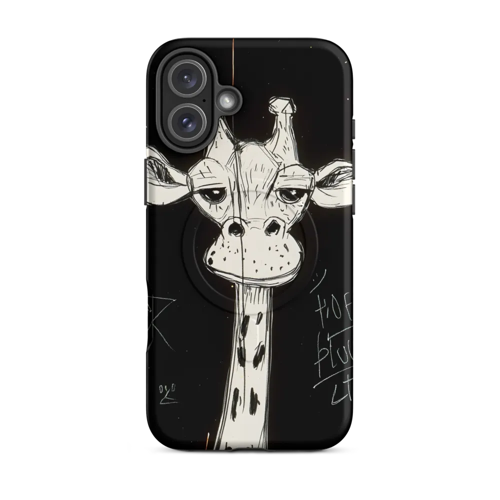 Whimsical Giraffe in Ink