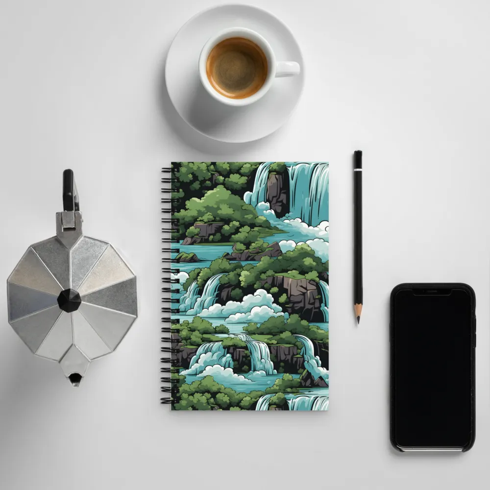 Harmonious Cascades | Spiral Notebook