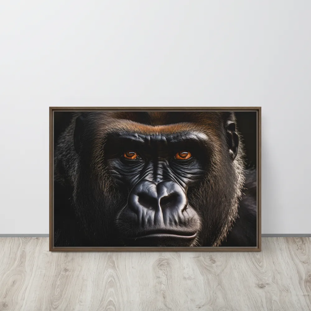 Majestic Gaze | Canvas with Brown Frame | 20″×30″