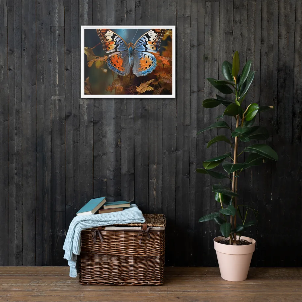 Harmony in Color: The Butterfly | Canvas with White Frame | 18″×24″