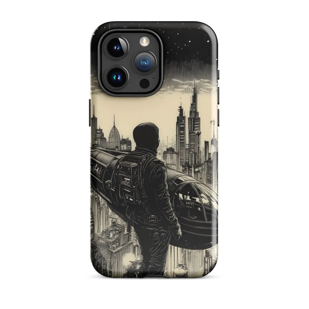 Pilot of the Dystopian Skies | Phone Case |  15 Pro Max | Tough Case | Glossy