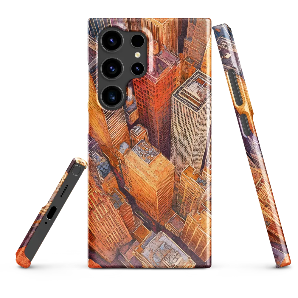 Urban Symphony in Orange and Purple