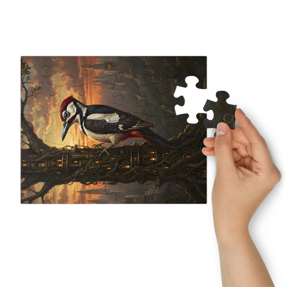 Tree-Spire Sentinel 
 Jigsaw Puzzle in Tin Box