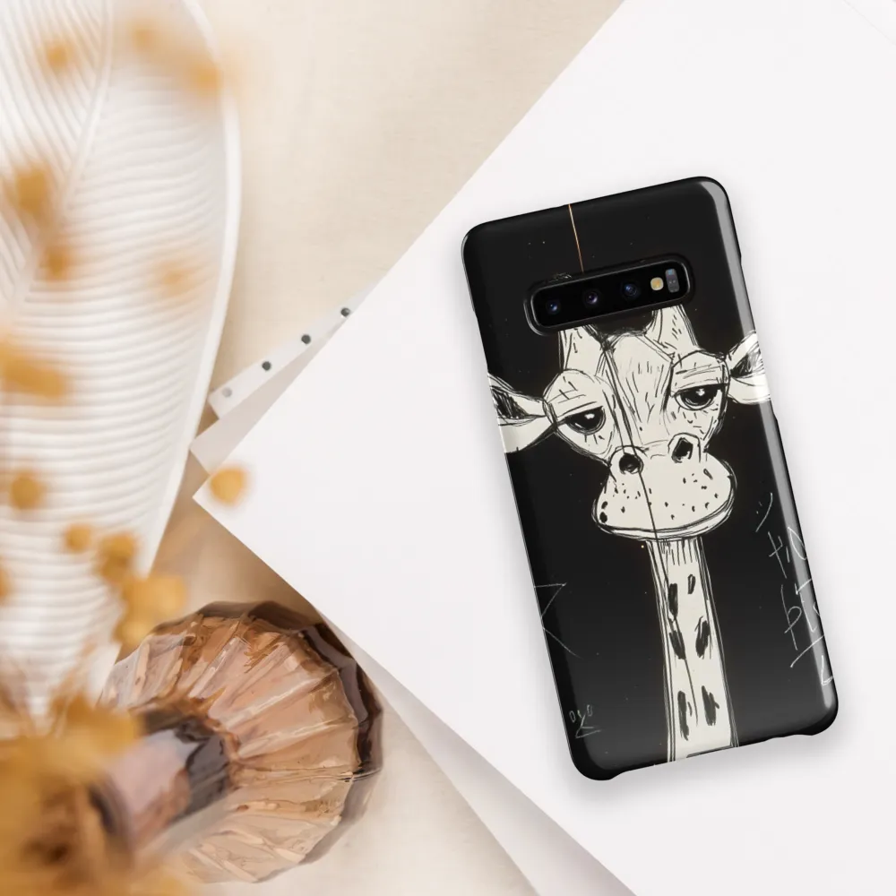 Whimsical Giraffe in Ink | Phone Case |  S10 Plus | Snap Case | Glossy