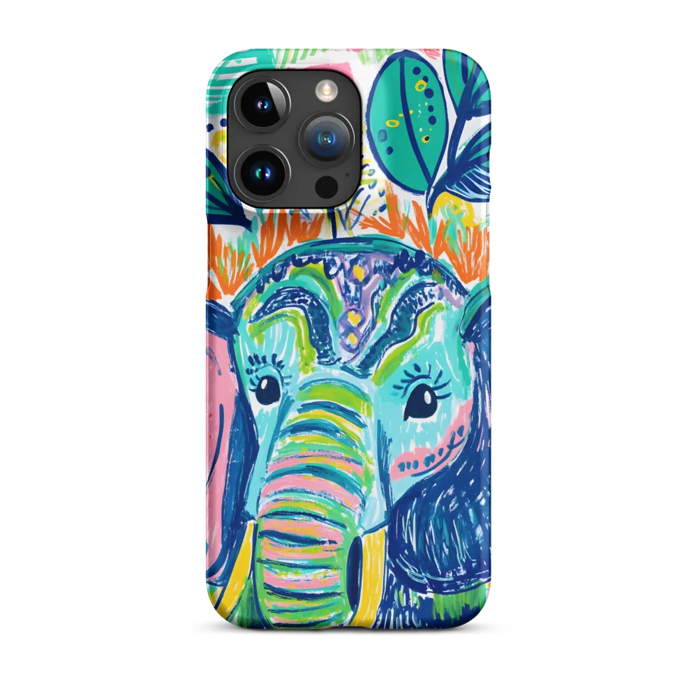 Whimsical Elephant Portrait | Phone Case |  15 Pro Max | Snap Case | Matte