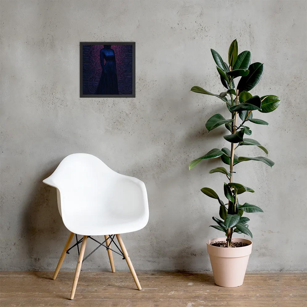 Veil of Enigma | Poster with Black Frame | 14″×14″
