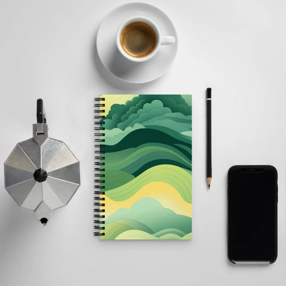 Serenity in Green | Spiral Notebook