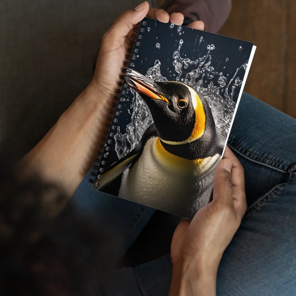 Emerging Majesty: The Penguin in Motion | Spiral Notebook