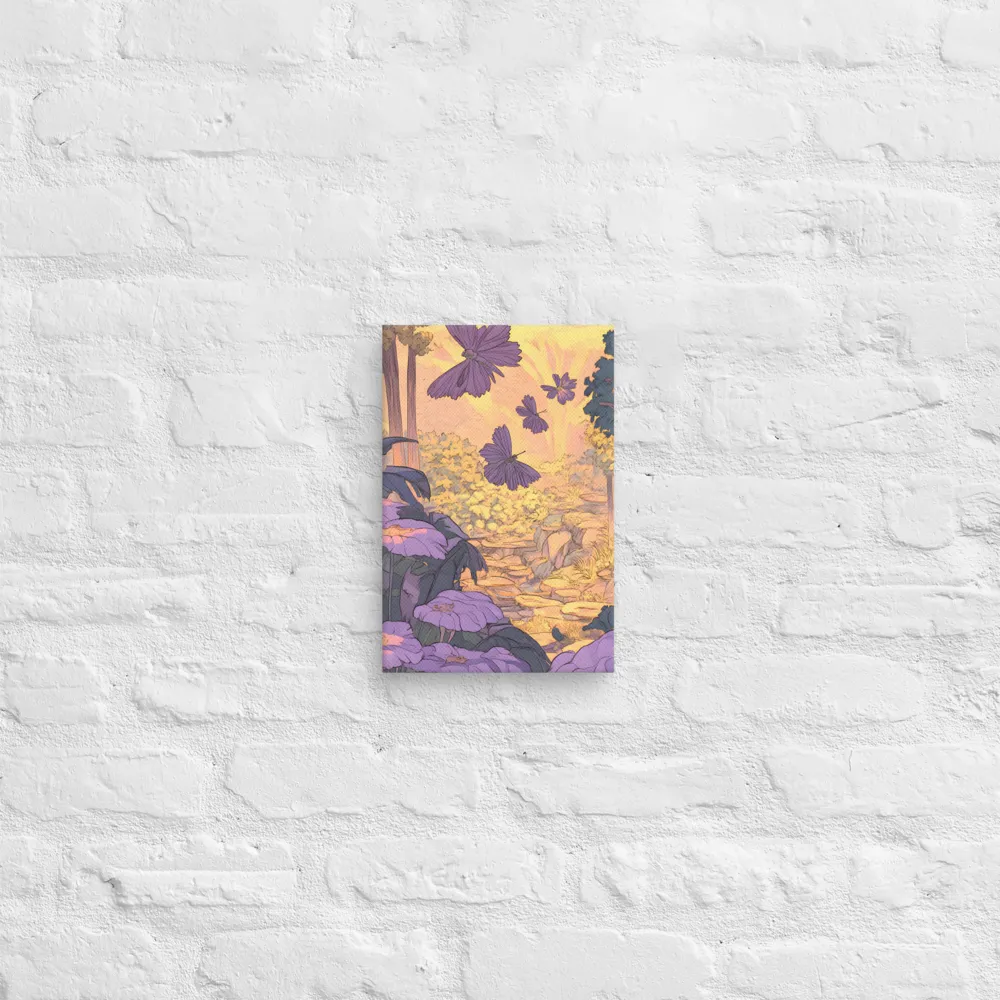 A Serene Dance of Butterflies | Canvas | 8″×12″