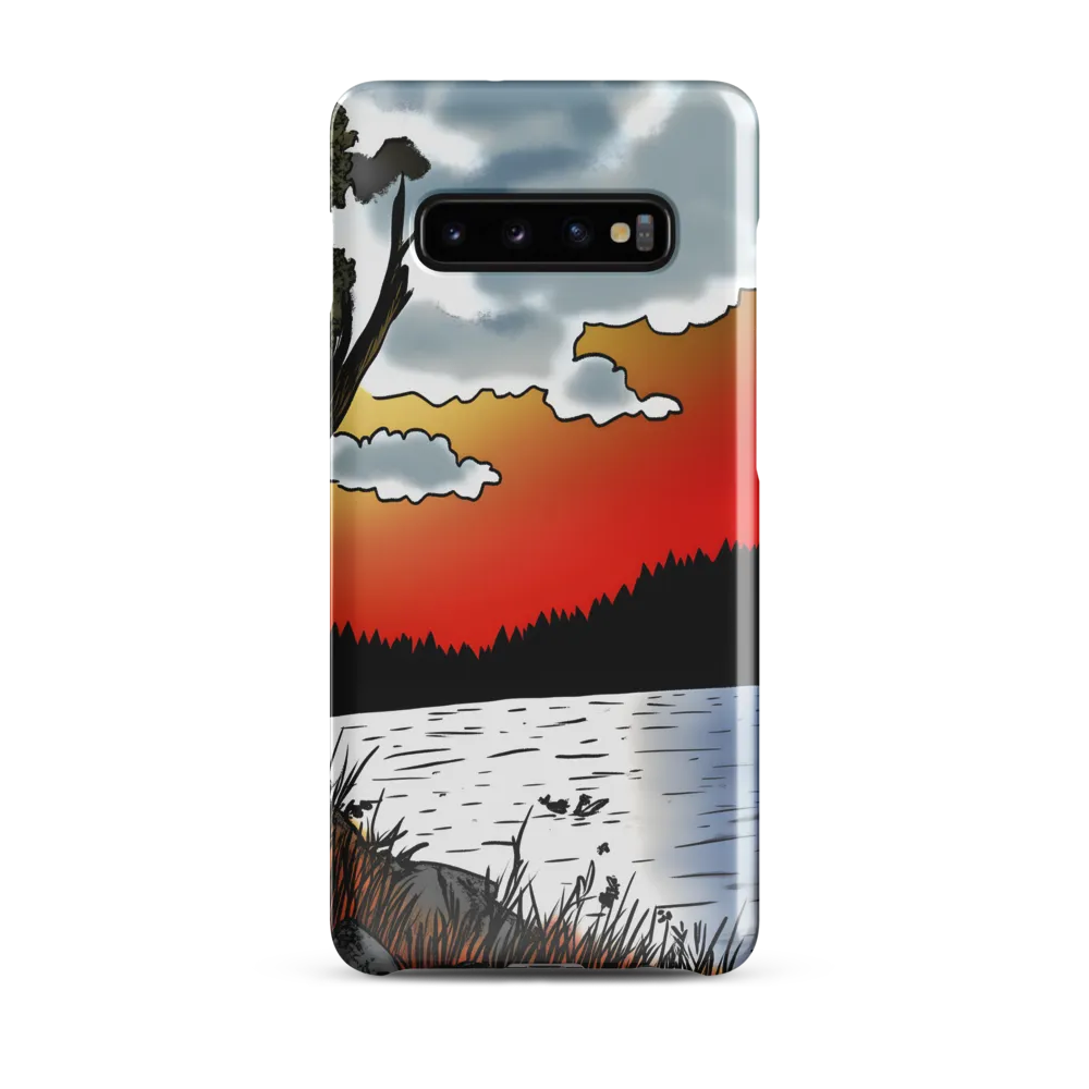 Serene Sunset Over the Lake | Phone Case |  S10 Plus | Snap Case | Glossy