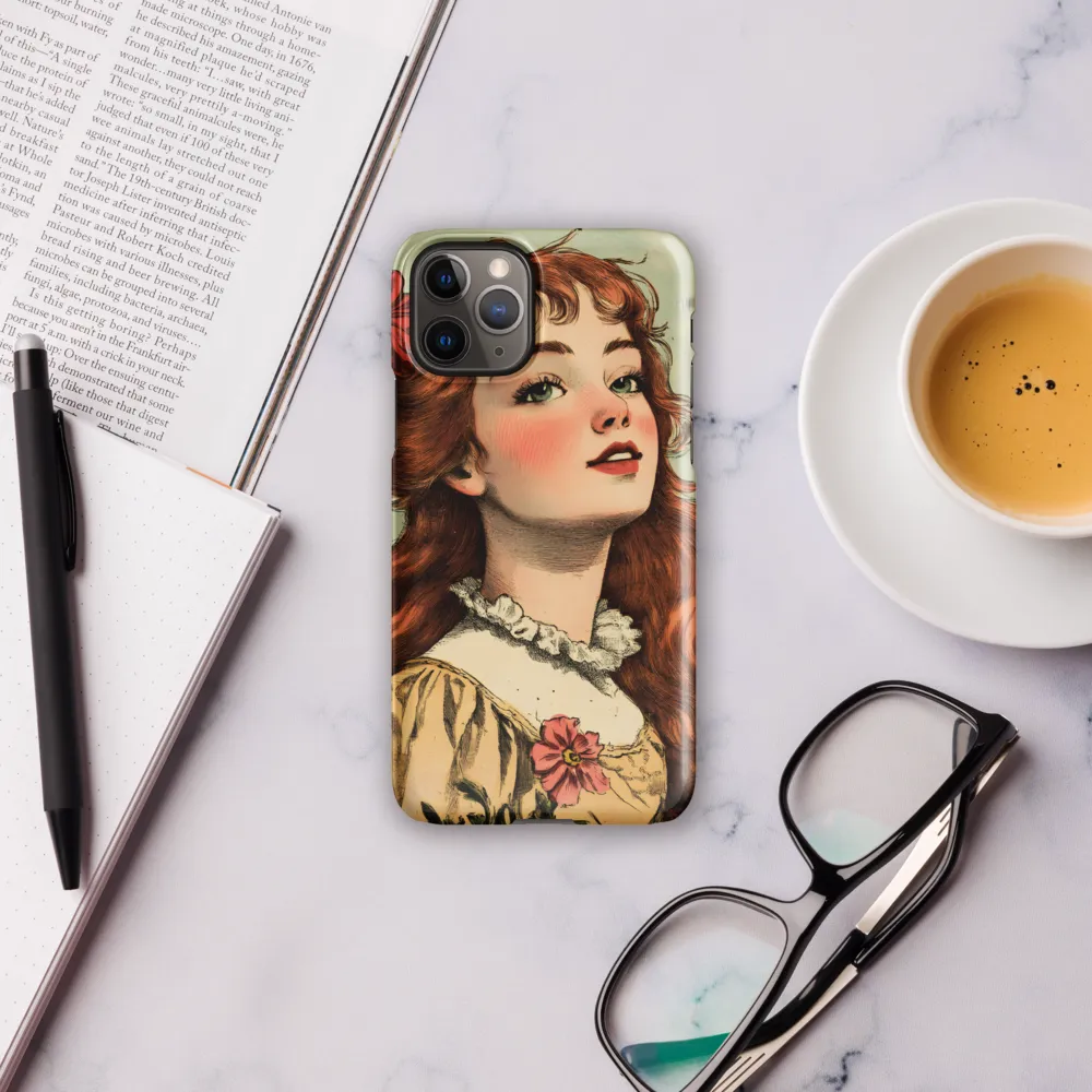Whimsical Portrait of a Flower-Adorned Girl