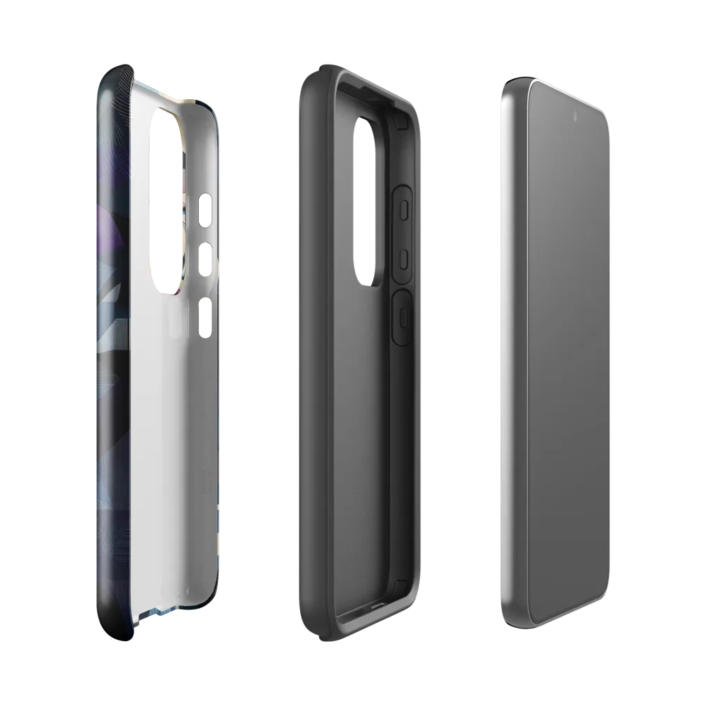 Fragmented Mystery: A Modern Portrait | Phone Case |  S23 | Tough Case | Glossy