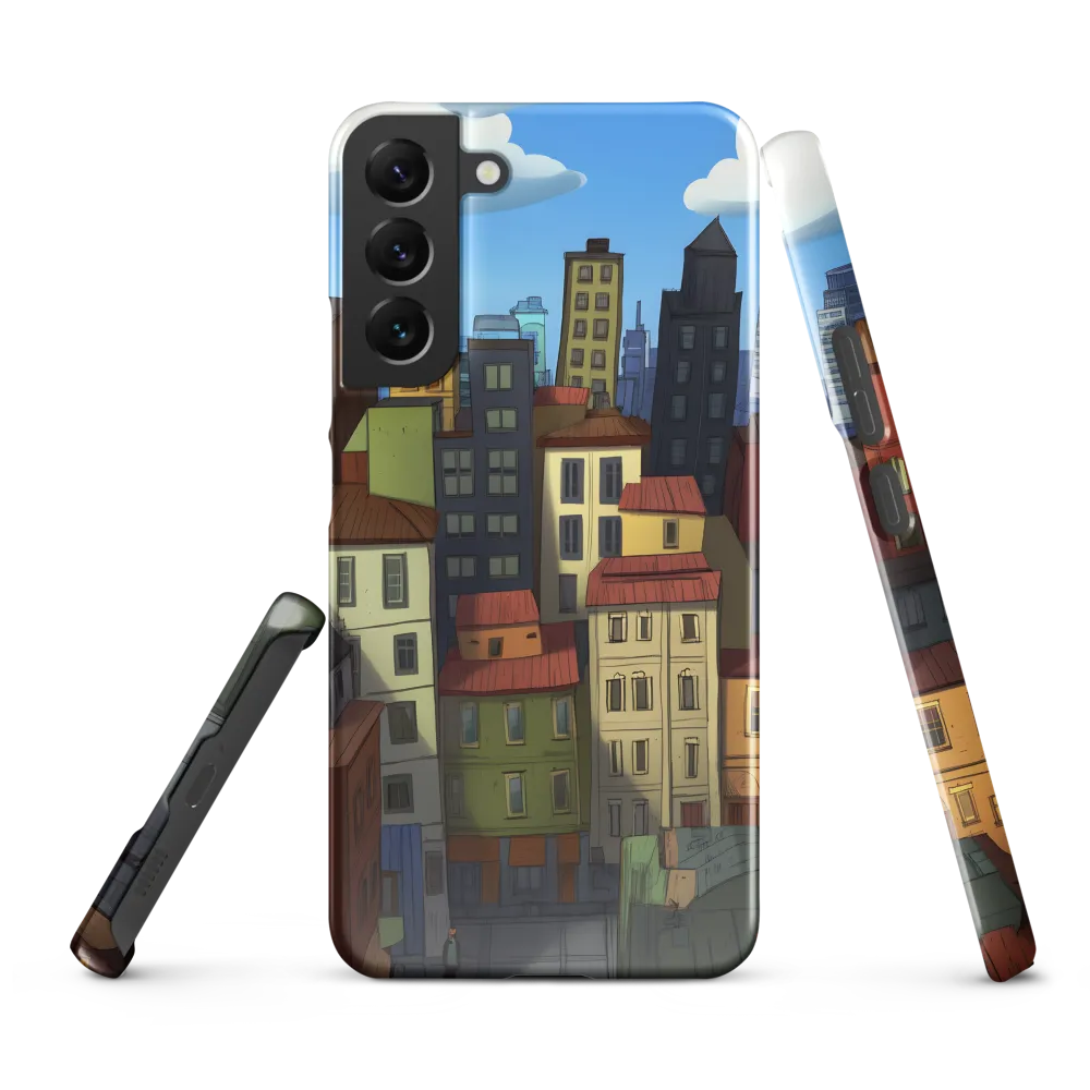 Urban Symphony: A Colorful Cityscape | Phone Case |  S22 Plus | Snap Case | Glossy