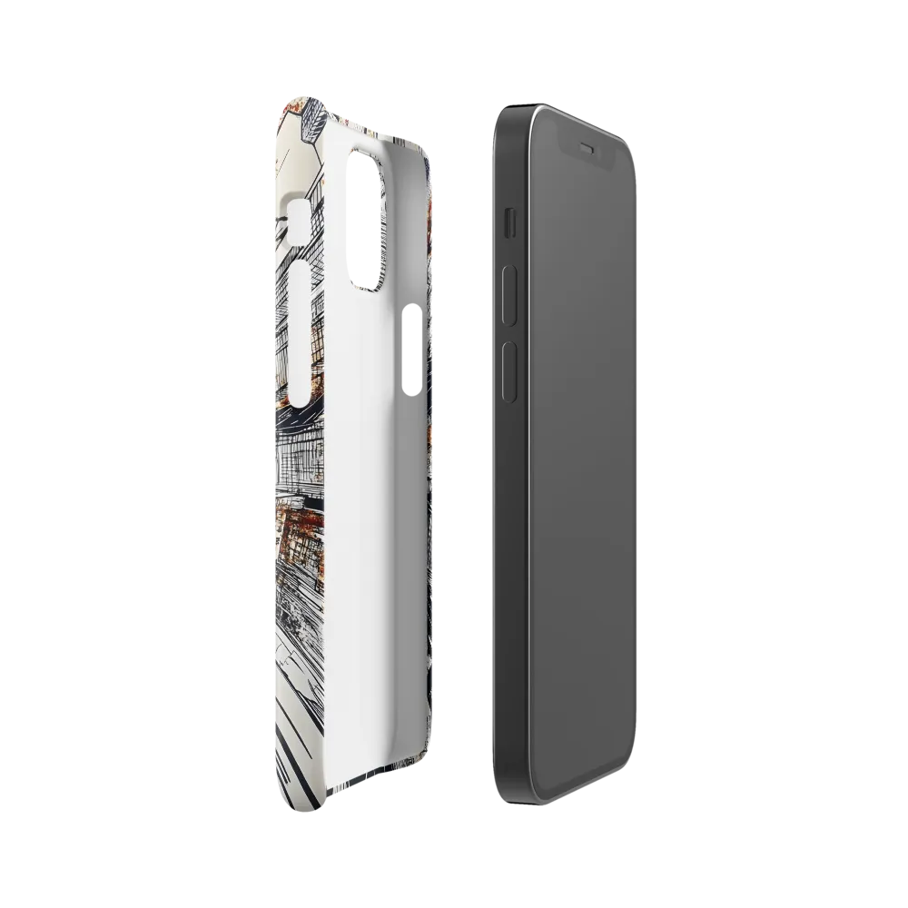 Urban Symphony: Aerial View of Life | Phone Case |  12 Mini | Snap Case | Glossy