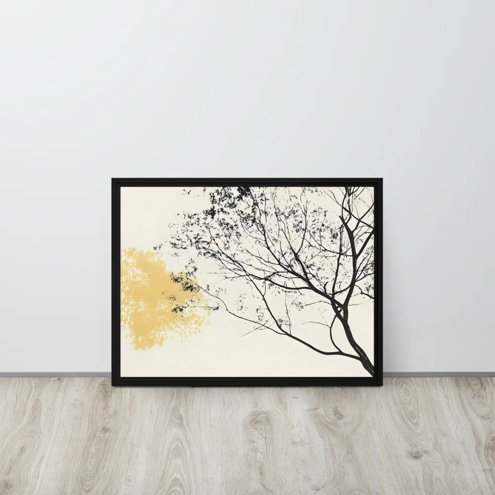 Whispers of Solitude | Canvas with Black Frame | 18″×24″