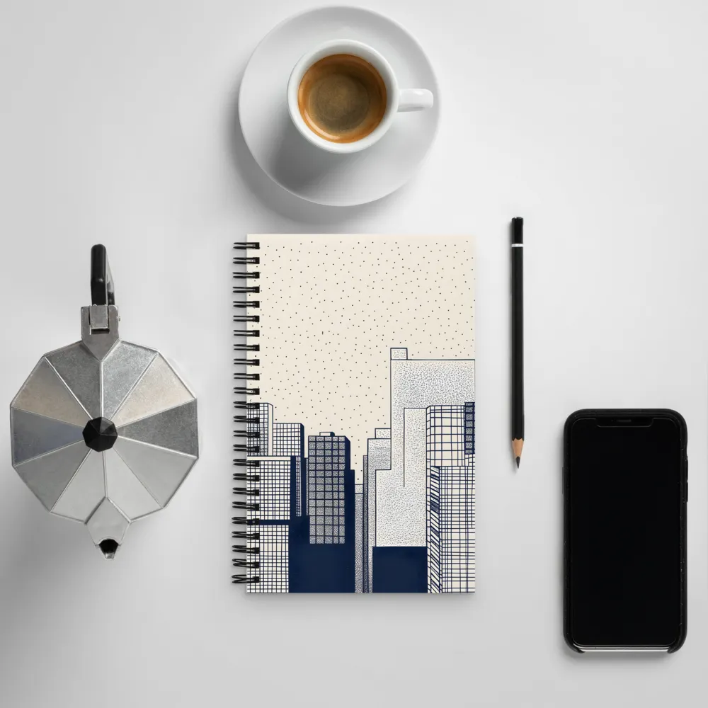 Urban Patterns: A Minimalist Skyline | Spiral Notebook