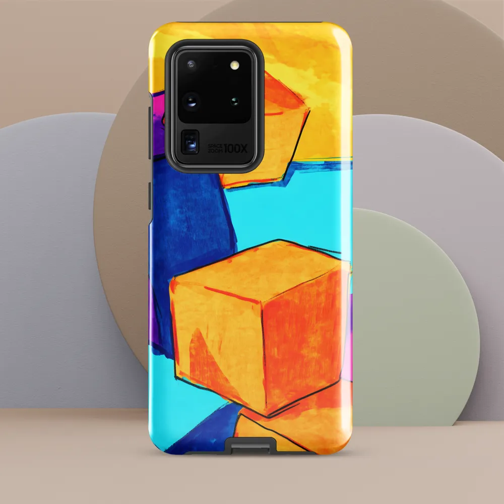 Playful Cubes in Vibrant Harmony | Phone Case |  S20 Ultra | Tough Case | Glossy