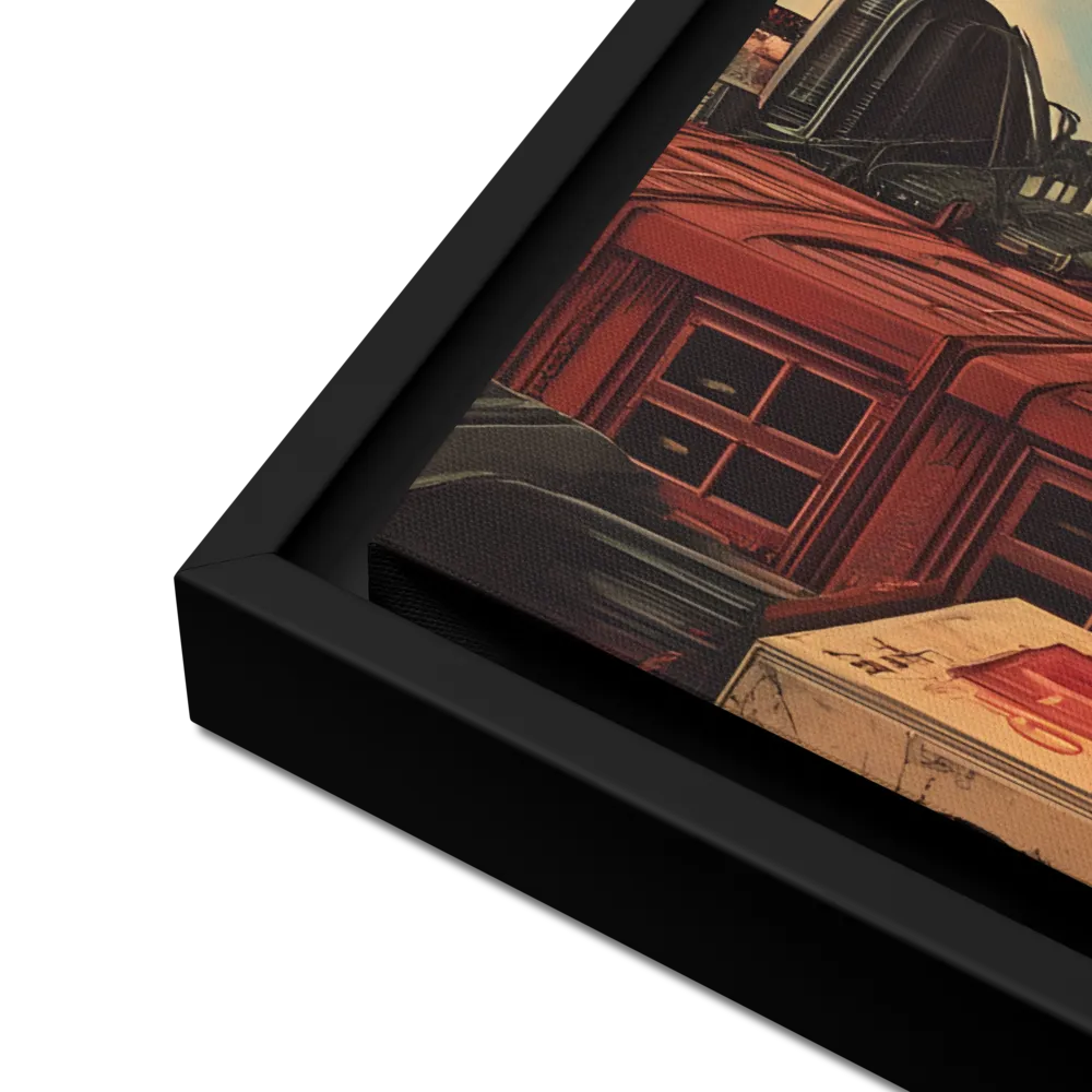 A Glimpse of Tomorrow: Urban Ambition | Canvas with Black Frame | 18″×24″