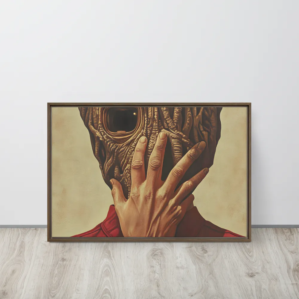 The Mask of Roots | Canvas with Brown Frame | 20″×30″