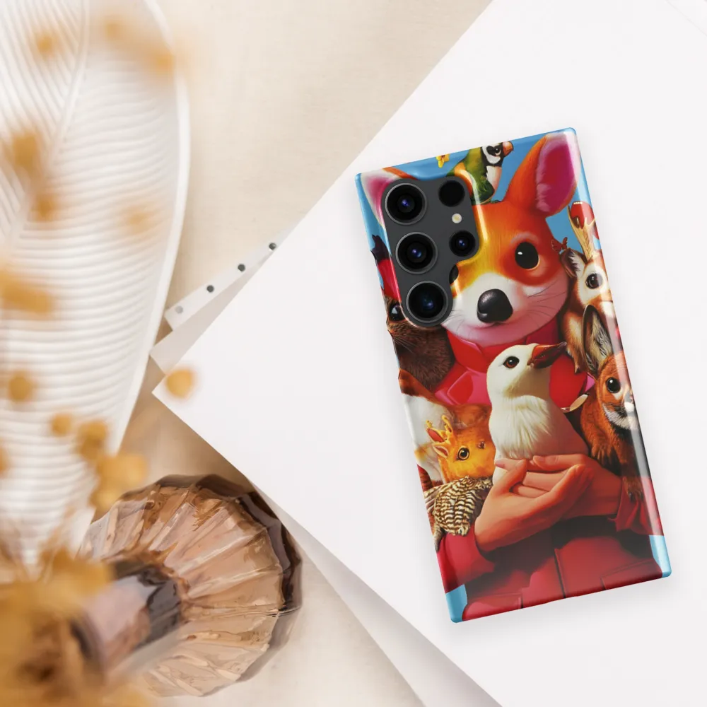 Harmony in Whimsy: A Modern Animal Ensemble | Phone Case |  S23 Ultra | Snap Case | Glossy