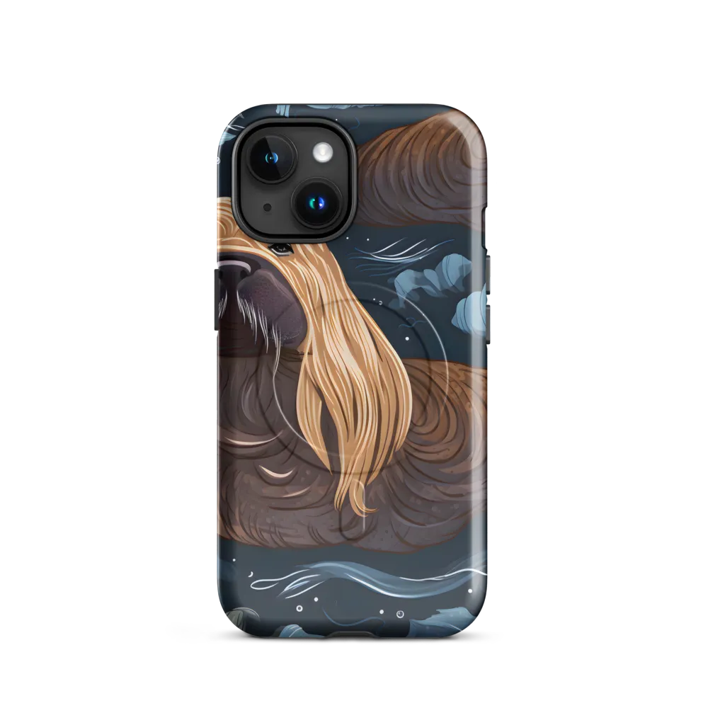 Whimsical Walruses in Deep Blue