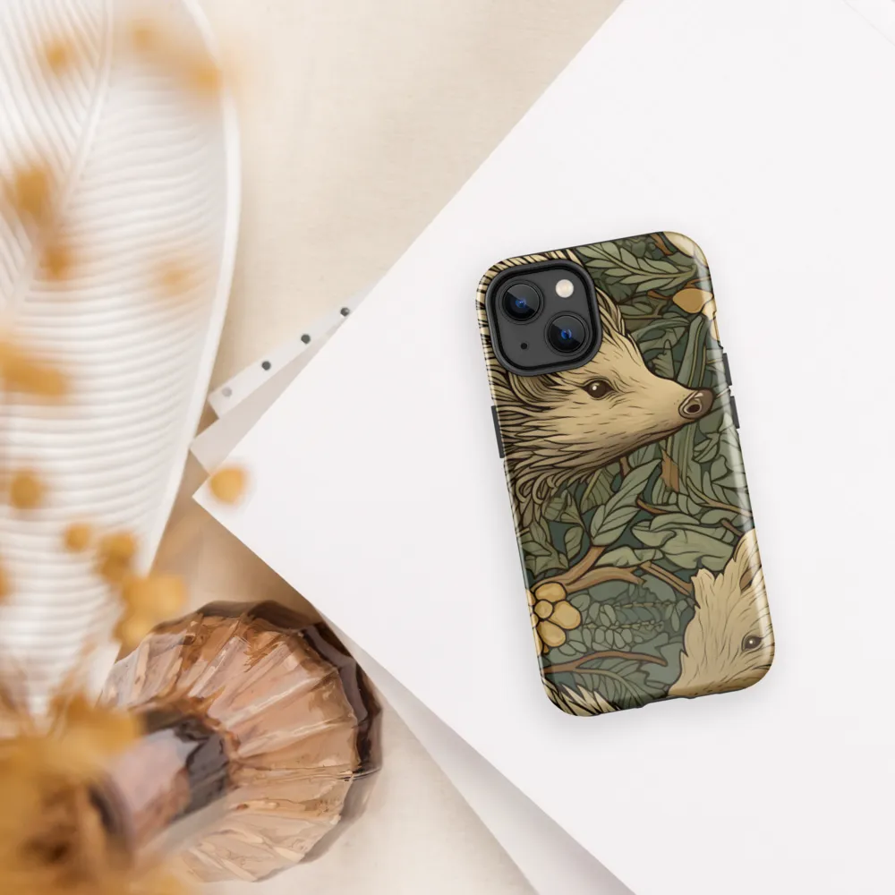 Whimsical Hedgehog Garden | Phone Case |  14 | Tough Case | Glossy