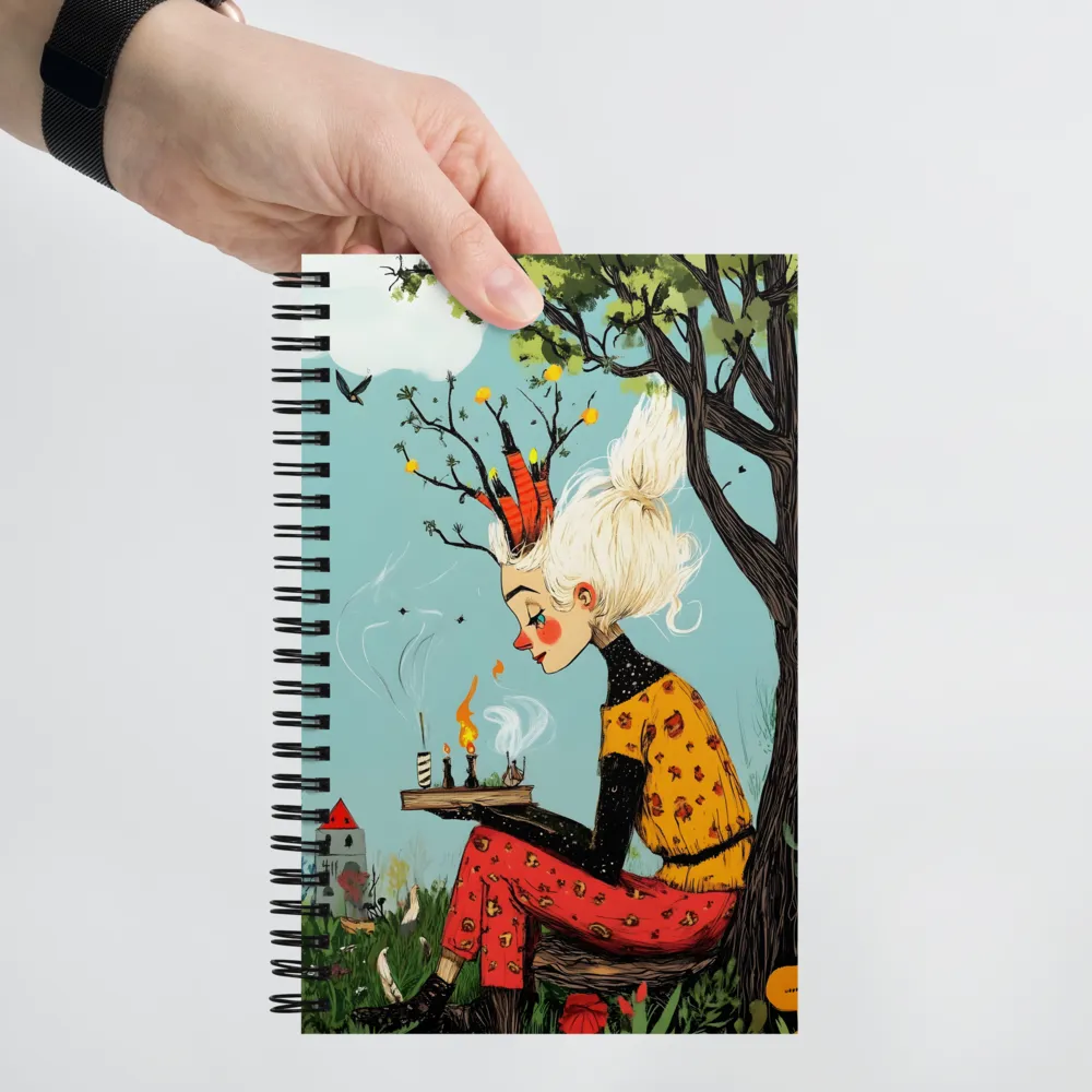 Whimsical Nature Girl | Spiral Notebook