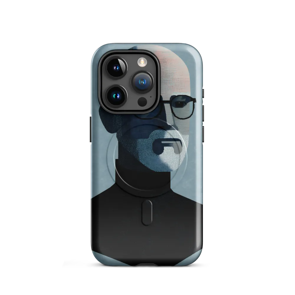 Minimalist Portrait of a Modern Man | Phone Case |  15 Pro | MagSafe® Tough Case | Glossy