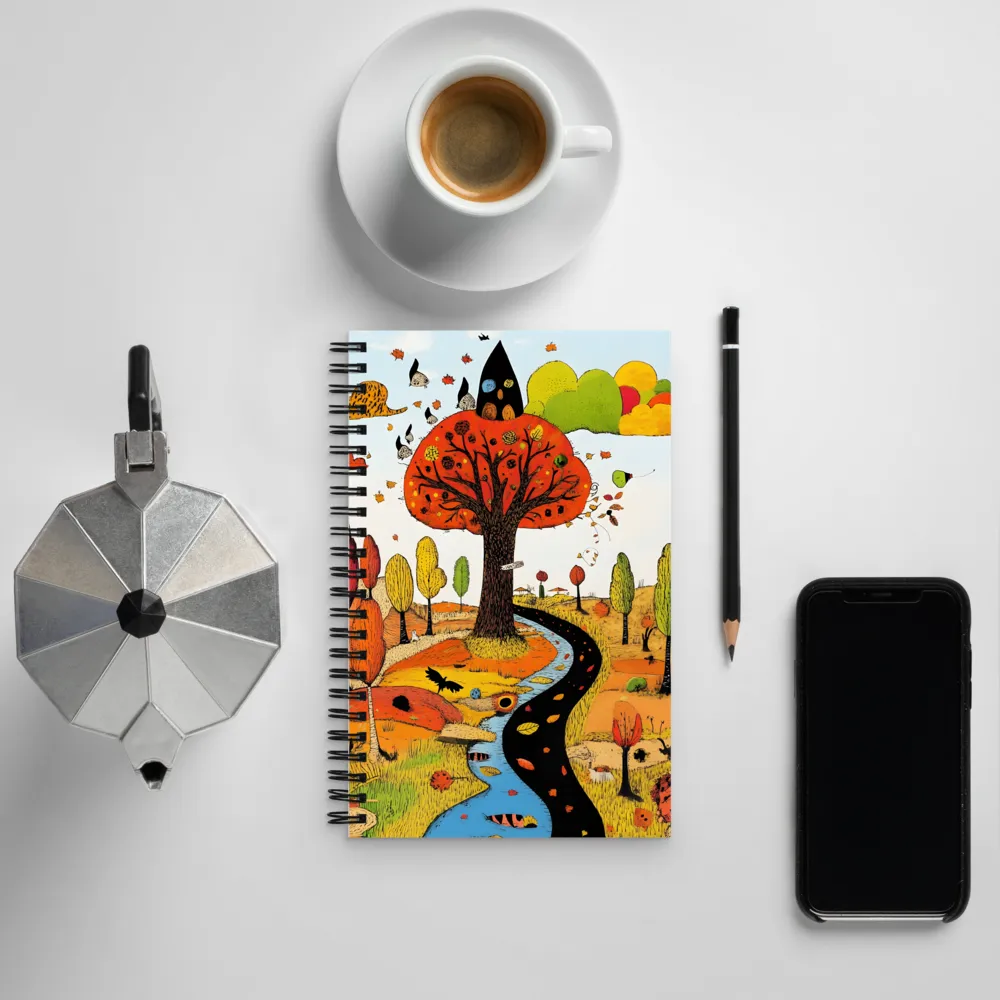 Whimsical Autumn Journey | Spiral Notebook