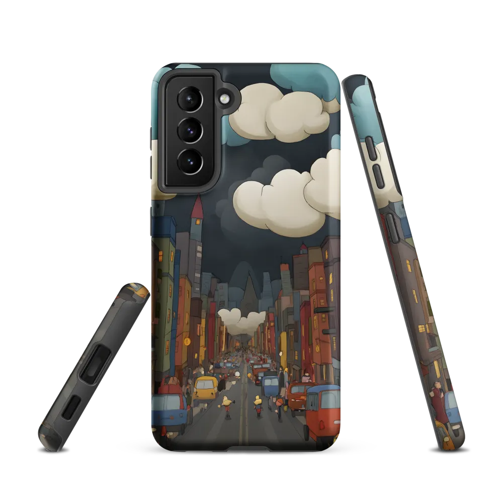 Urban Symphony: A City Awakens at Dusk | Phone Case |  S21 | Tough Case | Matte