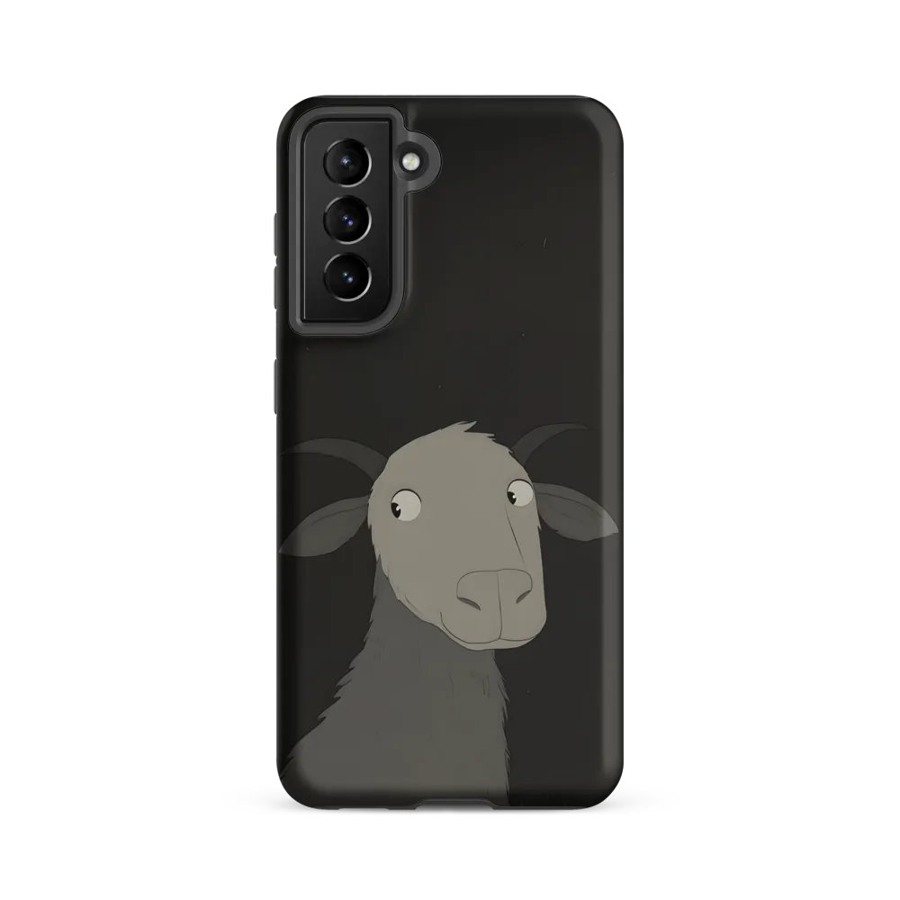 Whimsical Goat in Darkness