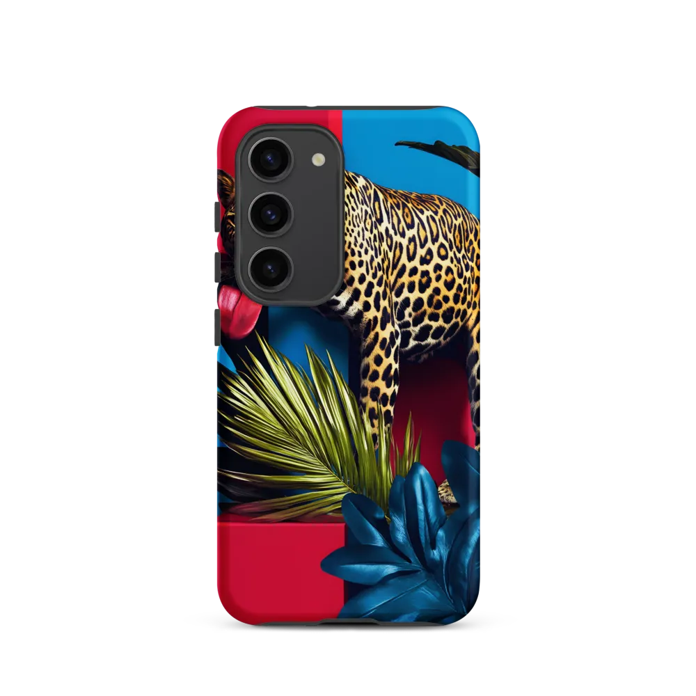 Playful Leopard in Vibrant Paradise