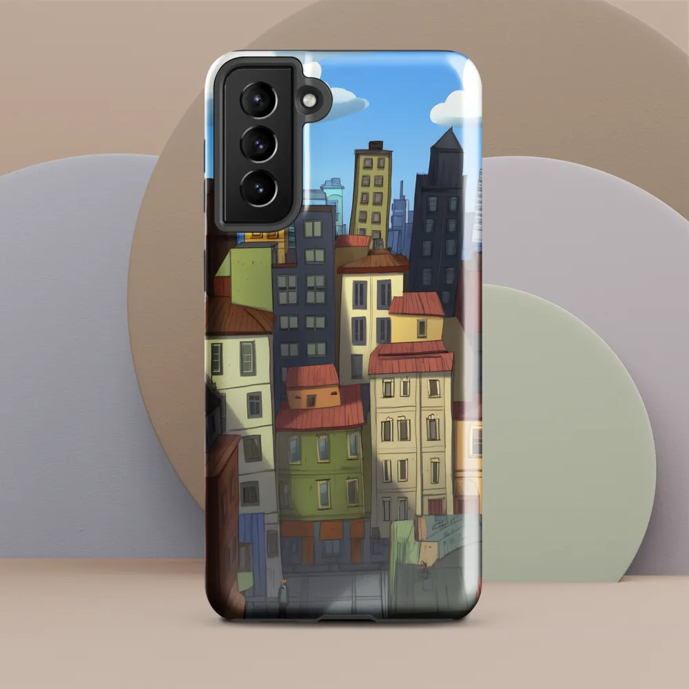 Urban Symphony: A Colorful Cityscape | Phone Case |  S21 Plus | Tough Case | Glossy