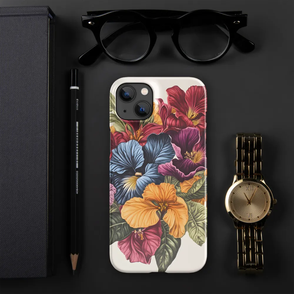 Floral Symphony in Color | Phone Case |  14 Plus | Snap Case | Glossy