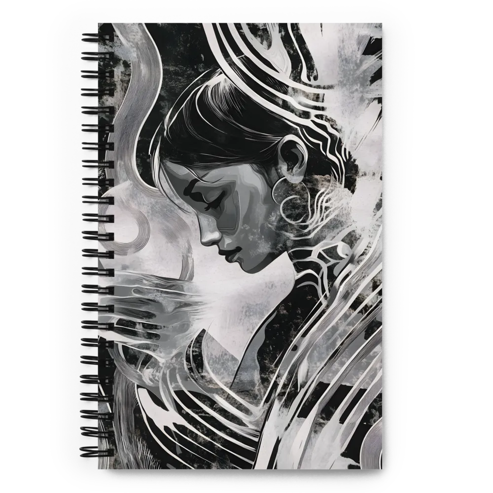 In the Flow of Shadows | Spiral Notebook