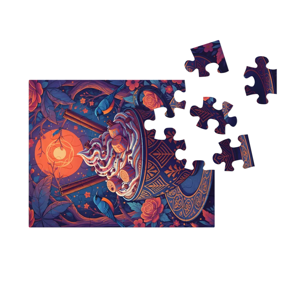 Moonlit Cocoa 
 Jigsaw Puzzle in Tin Box