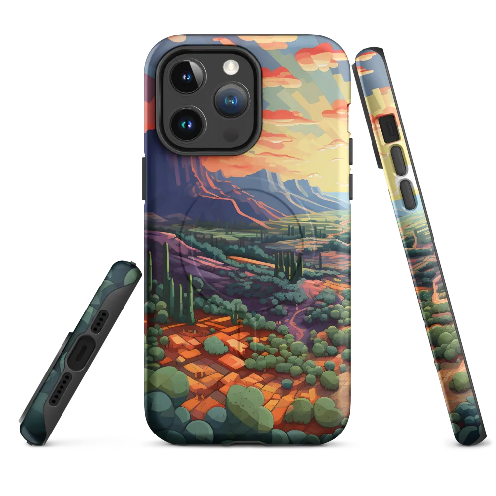 Desert Serenity at Dusk | Phone Case |  14 Pro Max | MagSafe® Tough Case | Matte