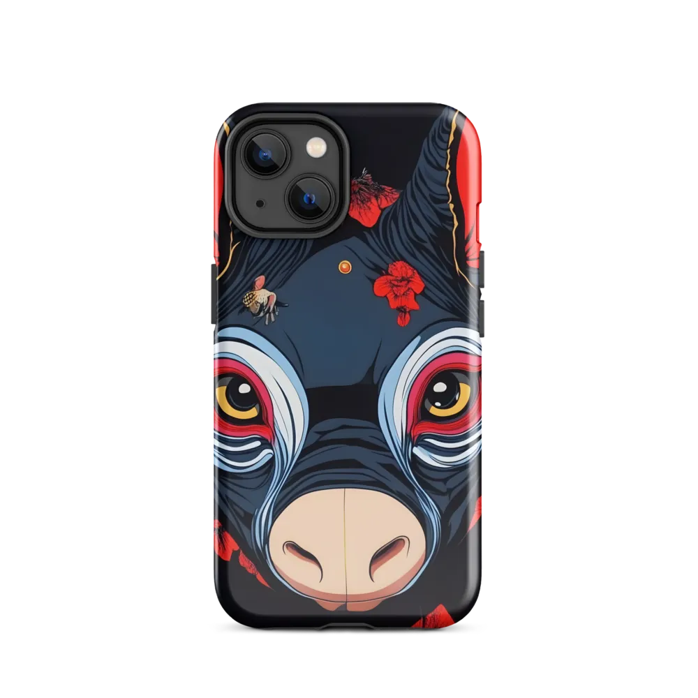 Mystical Bull with Floral Motifs