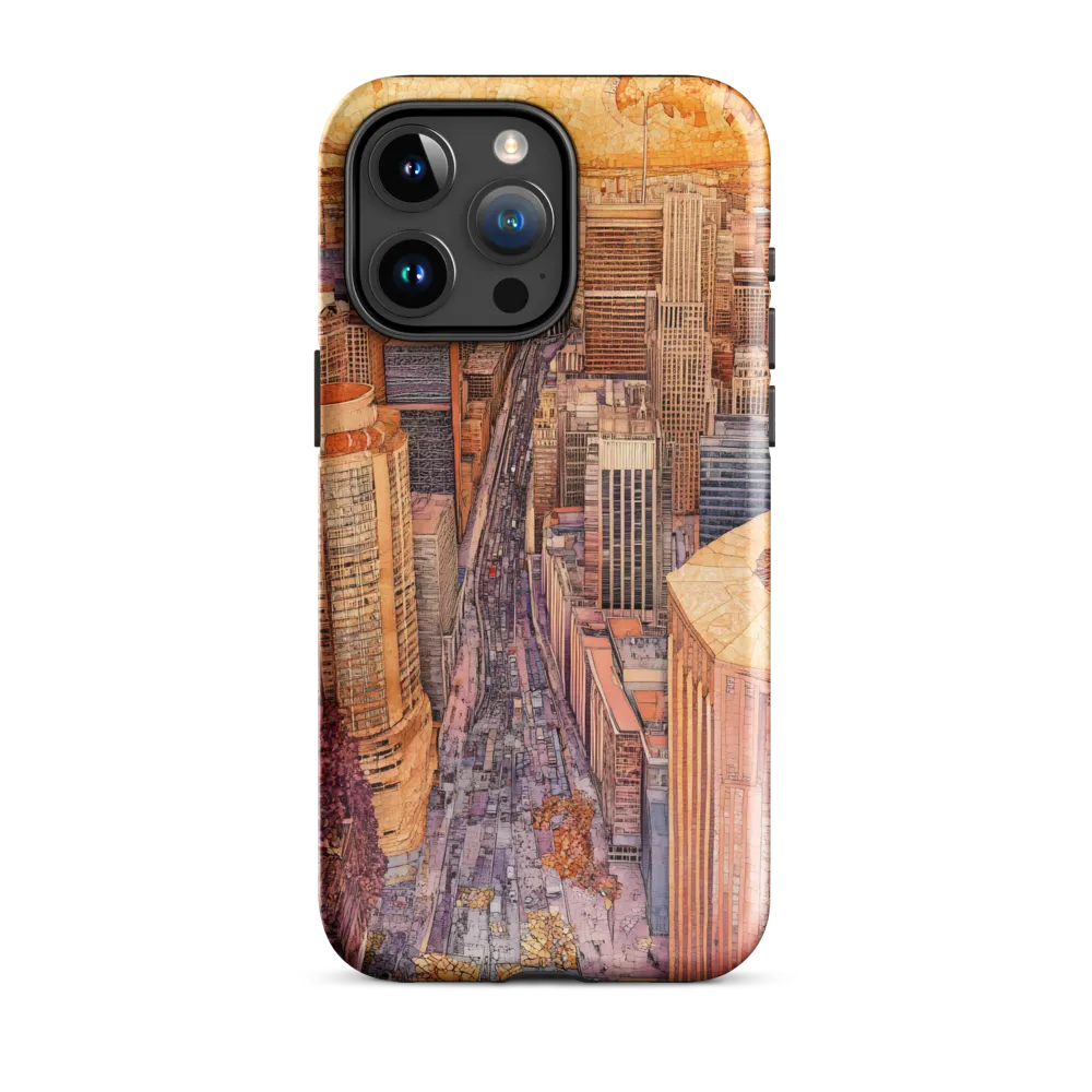 Mosaic Cityscape at Dusk