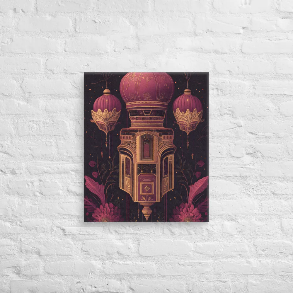 Ornate Harmony: A Digital Floral Architecture | Canvas | 20″×24″