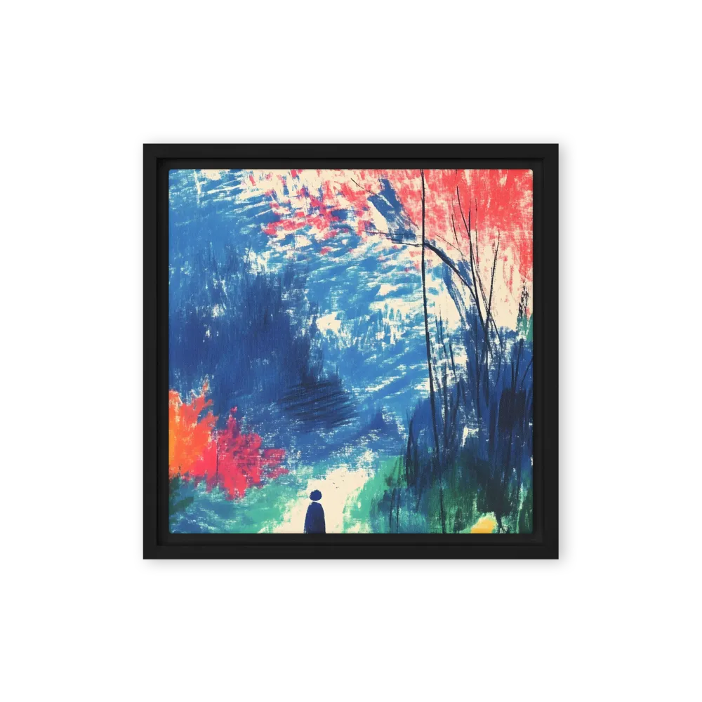 Whispers of Tranquility | Canvas with Black Frame | 12″×12″