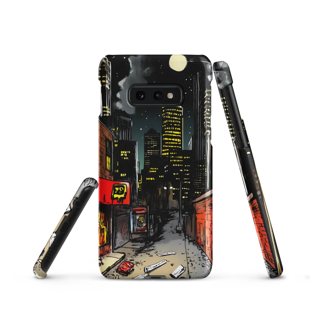 Nocturnal Cityscape: The Hidden Alley | Phone Case |  S10e | Snap Case | Matte