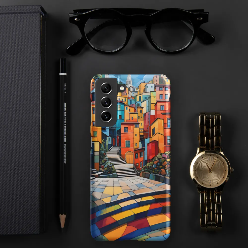 Vibrant Village: A Cubist Journey