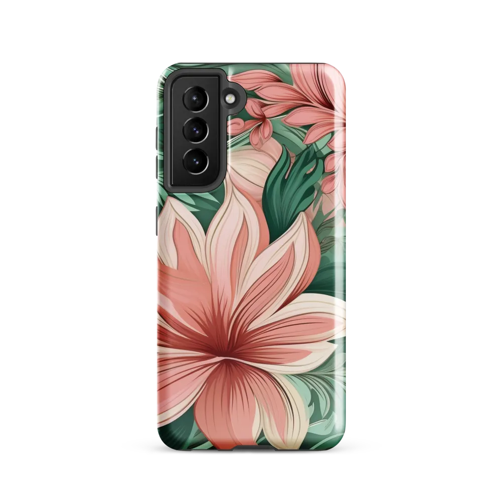 Tropical Blossoms | Phone Case |  S21 | Tough Case | Glossy