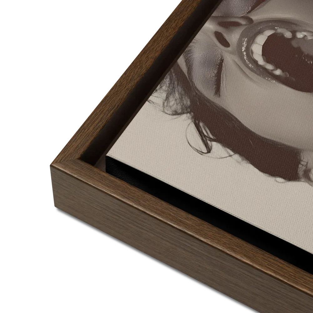 Echoes of Emotion | Canvas with Brown Frame | 16″×16″