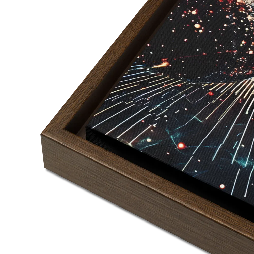 Ethereal Astronaut: A Journey Through the Cosmos | Canvas with Brown Frame | 16″×20″