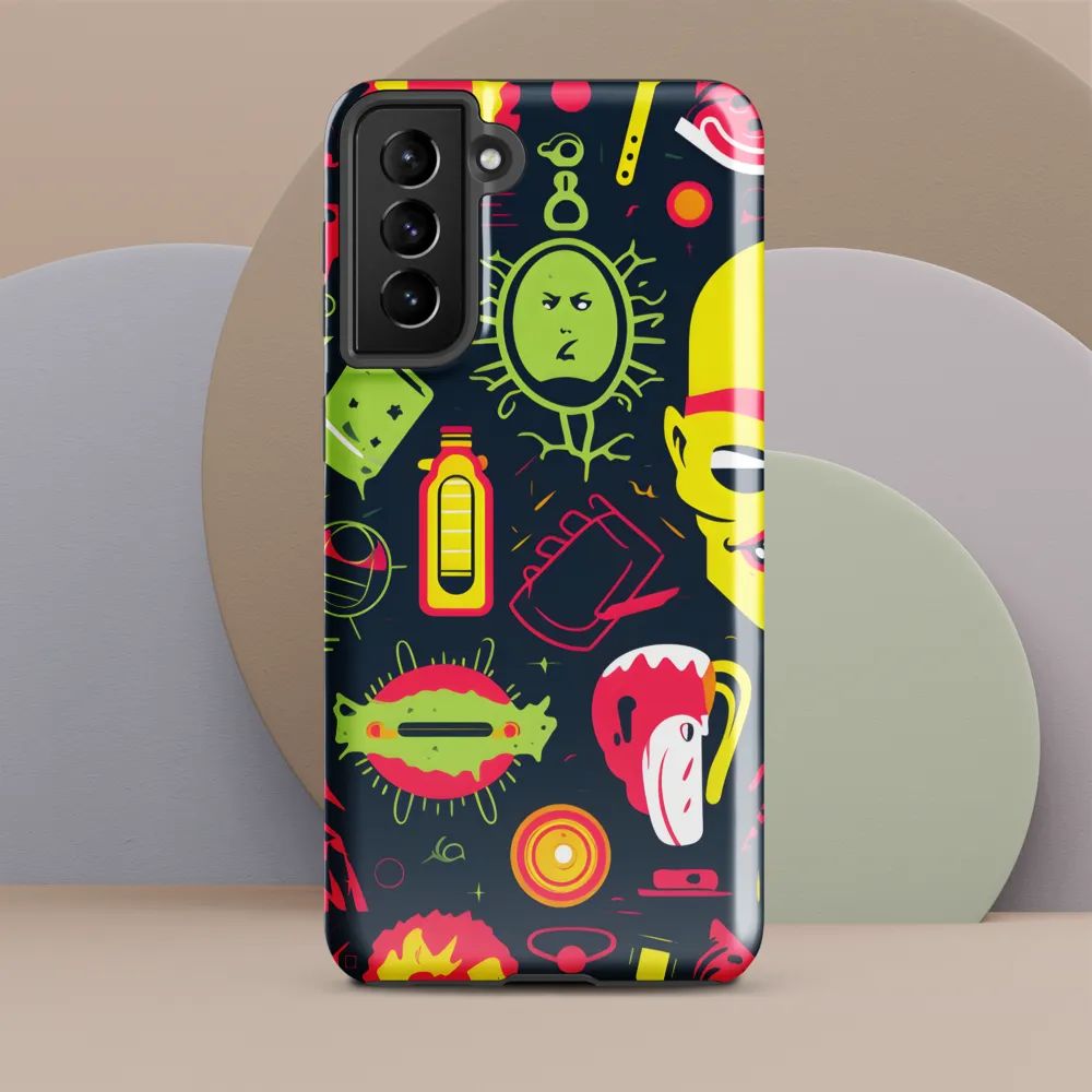 Neon Revelry: A Quirky Exploration of Modern Pop Art