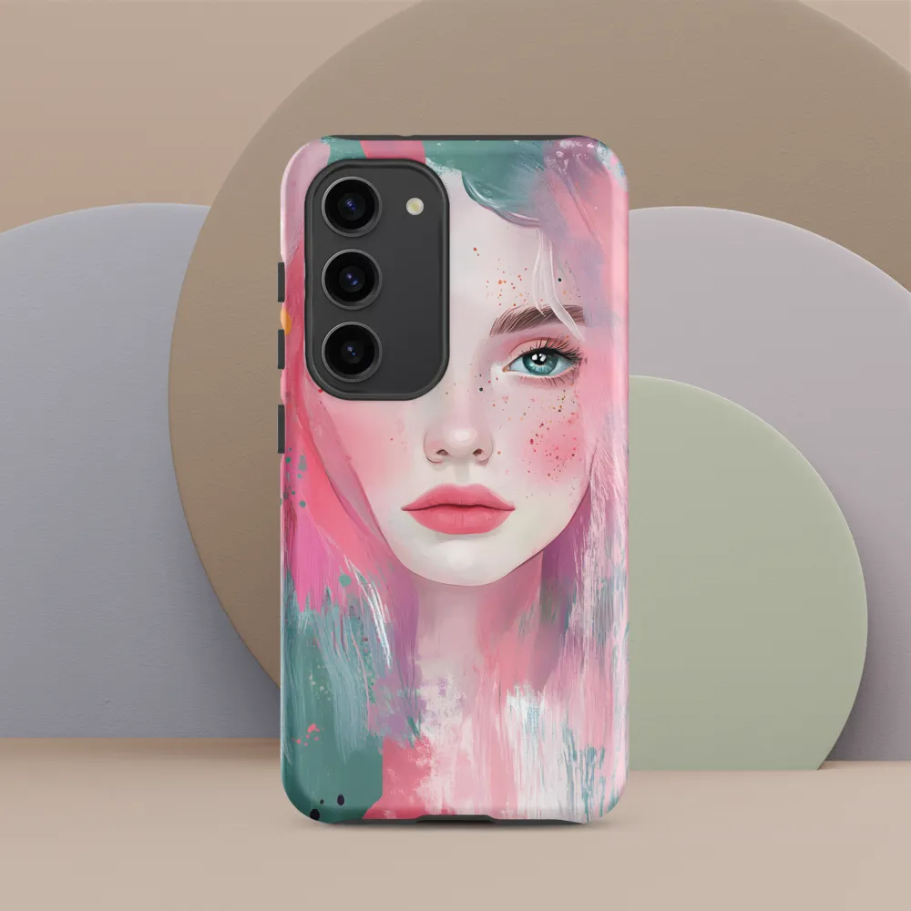 Dreamy Serenity: A Contemporary Portrait | Phone Case |  S23 | Tough Case | Matte
